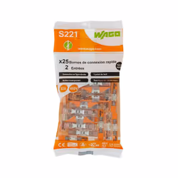 Sacchetto di 25 morsetti 2 conduttori InLine Non sono necessari strumenti per effettuare connessioni e disconnessioni . Conne ...