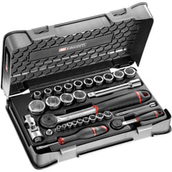 Set misto di cricchetto + bussole 1/4 e 1/2 Facom