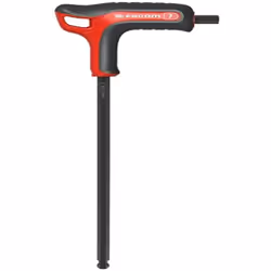 Impugnatura a T Soft Grip ergonomica per un utilizzo efficace delle due estremità della chiave. La testa sferica permette il ...