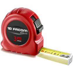 Nastro di misurazione da 3 m con blocco, nastro in nylon da 19 mm, biadesivo Facom 893B.319PB