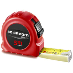 Nastro di misura 5 m con blocco, nastro di nylon 19 mm, biadesivo Facom 893B.319PB