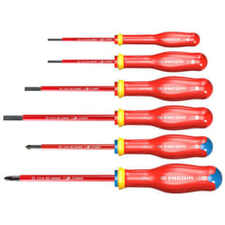 Set di 6 cacciaviti Protwist isolati 1000V (a taglio e Pozidriv) Facom ATDVE.J6PB
