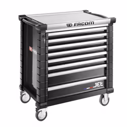 Carrello a 8 cassetti = fino a 32 moduli distribuiti in cassetti da 60 e 130 mm: - 4 cassetti altezza 60 mm = 24 moduli. - 1 ...