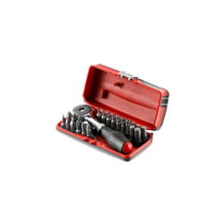 Portabit Facom a cricchetto 1/4 con impugnatura girevole + 22 bit - R.PE360J22PB