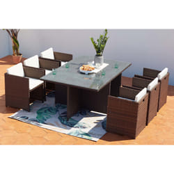 Concept Usine Miami 6 set mobili da esterno Marrone, Bianco