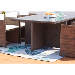 Concept Usine Miami 6 set mobili da esterno Marrone, Bianco