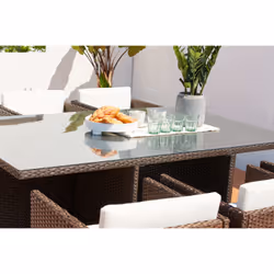 Concept Usine Miami 6 set mobili da esterno Marrone, Bianco - Vista aggiuntiva 6