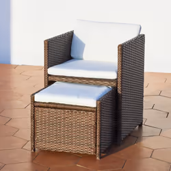Concept Usine Miami 6 set mobili da esterno Marrone, Bianco - Vista aggiuntiva 8