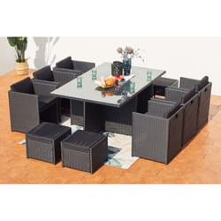 Concept Usine Miami 10 set mobili da esterno Nero