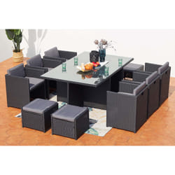 Concept Usine Miami 10 set mobili da esterno Nero, Grigio