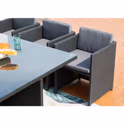 Concept Usine Miami 10 set mobili da esterno Nero, Grigio