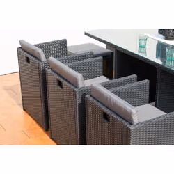 Concept Usine Miami 10 set mobili da esterno Nero, Grigio