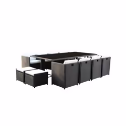 Concept Usine Miami 12 set mobili da esterno Nero, Bianco - Vista aggiuntiva 7