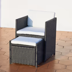 Concept Usine Miami 12 set mobili da esterno Nero, Bianco - Vista aggiuntiva 8