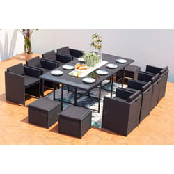 Concept Usine Miami 12 set mobili da esterno Nero