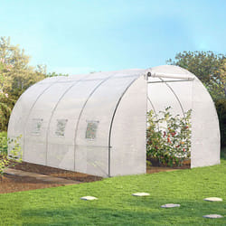 Serra tunnel di giardinario 12 m² bianco zebra 4x3M