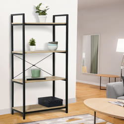 Idmarket - Scaffale di design industriale a 4 livelli 130 cm detroit