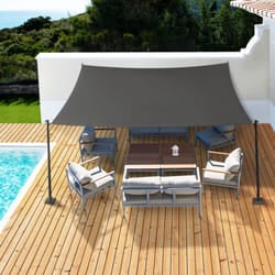 Tenda a vela parasole quadrato 4x4 m grigio