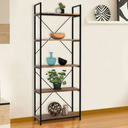 Scaffale a 5 livelli in legno invecchiato, design industriale hawkins
