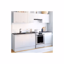 Scegliete la vostra futura cucina completa senza sbagliare: scegliete la cucina SUBTIL 240 cm in bianco con piano di lavoro e ...