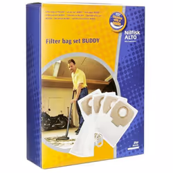 Confezione di 4 sacchetti + 1 filtro ad acqua - 302002403 - [ASPIRATEUR NILFISK:] BUDDY, BUDDY 15, BUDDY15, BUDDY18, BUDDY 18