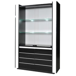 Meublorama DS-MK-LINN-NOIR-01*3C/95KG credenza per soggiorno 4 porta/porte