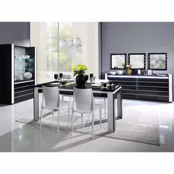 Meublorama DS-MK-LINN-NOIR-01*3C/95KG credenza per soggiorno 4 porta/porte - Vista aggiuntiva 3