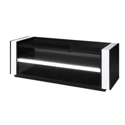 Meublorama DS-MK-LINN-NOIR-08*2C/53KG supporto TV e sistema audio 2 cassetto/cassetti