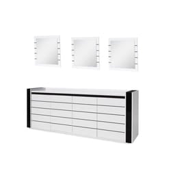 Meublorama DS-MK-LINN-BLANC-04+29-*4C/109KG credenza per soggiorno 4 porta/porte