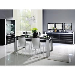Meublorama DS-MK-LINN-NOIR-01-04-06-29*9C/247KG tavolo da cucina e sala da pranzo