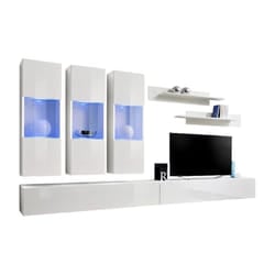 Meublorama AM-FLY-WW FY E2*6C/142KG supporto TV e sistema audio 6 ripiani