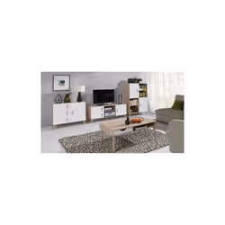 Meublorama DS-MK-OSLO-BLANC-07*1C/25KG tavolino da caffè, comodino e consolle da soggiorno Forma rettangolare - Vista aggiuntiva 4