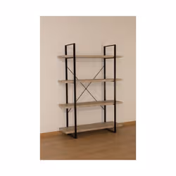 Meublorama PR-SHELVES-FU-004*C/20KG scaffale MDF, Metallo Marrone - Vista aggiuntiva 3