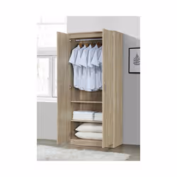 Meublorama PR-DALAMAN-TR-WR2D-*2C/52KG armadio/guardaroba per camera da letto 4 ripiani 2 porta/porte - Vista aggiuntiva 2