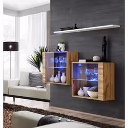 Meublorama AM-SWITCH SB3-WTW SW SB3*3C/34KG scaffale MDF Marrone - Vista aggiuntiva 2