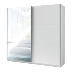 Meublorama DS-MK-ARSALA11-III-BLANC-*5C/179KG armadio/guardaroba per camera da letto 4 ripiani 2 porta/porte