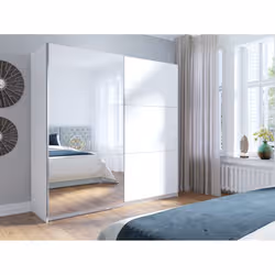 Meublorama DS-MK-ARSALA11-III-BLANC-*5C/179KG armadio/guardaroba per camera da letto 4 ripiani 2 porta/porte - Vista aggiuntiva 2