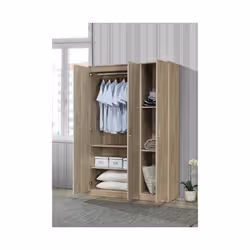 Meublorama PR-BARTIN-TR-WR3D-52D*3C/92KG armadio/guardaroba per camera da letto 4 ripiani 3 porta/porte - Vista aggiuntiva 3