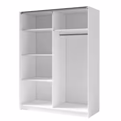 Meublorama DS-MK-GOZO-BLC-10-III-*3C/129KG armadio/guardaroba per camera da letto 4 ripiani 2 porta/porte - Vista aggiuntiva 2