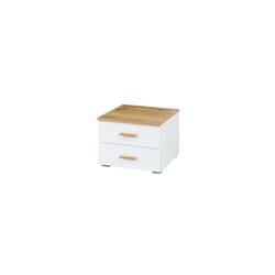 Meublorama DS-MK-WOOD-23*1C/26KG comodino 2 cassetto/cassetti Bianco