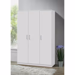 Meublorama PR-BURDUR-TR-WR3D-52D WH*3C/89KG armadio/guardaroba per camera da letto 4 ripiani 3 porta/porte - Vista aggiuntiva 2