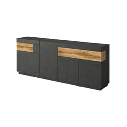 Meublorama DS-HA-SILKE-241NGY25*2C/82KG credenza per soggiorno 4 porta/porte
