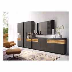 Meublorama DS-HA-SILKE-241NGY25*2C/82KG credenza per soggiorno 4 porta/porte - Vista aggiuntiva 4