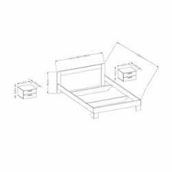 Meublorama DS-HA-VERA-BLANC-NOYE-2297DH52+SOM180*3C/64KG letto - Vista aggiuntiva 5