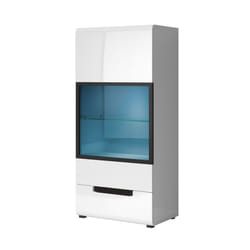 Meublorama DS-HA-HEKTOR-BLC-2497AJ07+LED-2400AO01*2C/38KG credenza per soggiorno 1 porta/porte