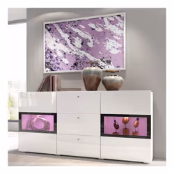 Meublorama DS-HA-BAROS-2497BM26+LED-23000002*3C/43KG credenza per soggiorno 2 porta/porte - Vista aggiuntiva 2