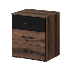 Meublorama DS-HA-BETA-22ZB1622*1C/17KG comodino 3 cassetto/cassetti Marrone