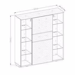 Meublorama DS-HA-TOGO-22XTRT46*3C/96KG credenza per soggiorno 4 porta/porte - Vista aggiuntiva 3