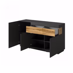 Meublorama DS-HA-SILKE-241NGY43-*2C/59KG credenza per soggiorno 3 porta/porte - Vista aggiuntiva 2