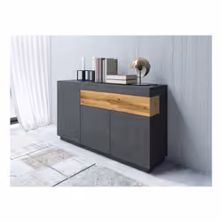 Meublorama DS-HA-SILKE-241NGY43-*2C/59KG credenza per soggiorno 3 porta/porte - Vista aggiuntiva 3